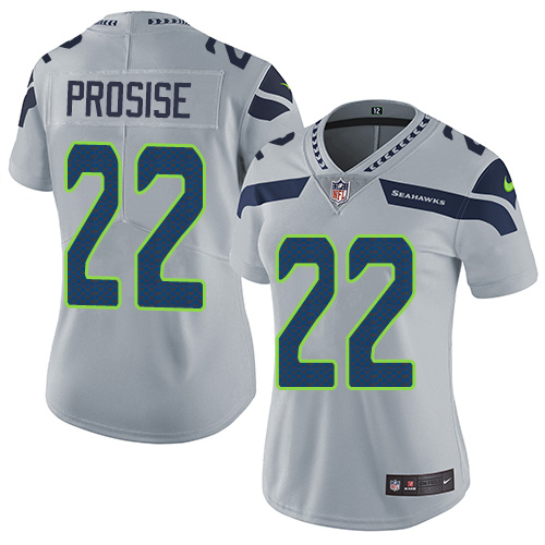 2019 Women Seattle Seahawks #22 Prosise grey Nike Vapor Untouchable Limited NFL Jersey